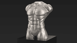 Male Torso Statue 3d model