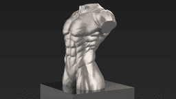 Male Torso Statue 3d model