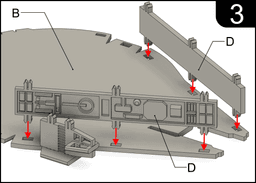 Star Wars Millennium Falcon Kit Card by Fixumdude - Instructions 03 - 3d model