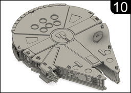 Star Wars Millennium Falcon Kit Card by Fixumdude - Instructions 10 - 3d model