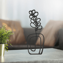 Flower Line Art, Modern, Minimalist 3d model