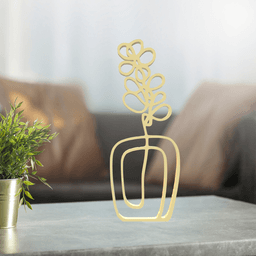 Flower Line Art, Modern, Minimalist 3d model