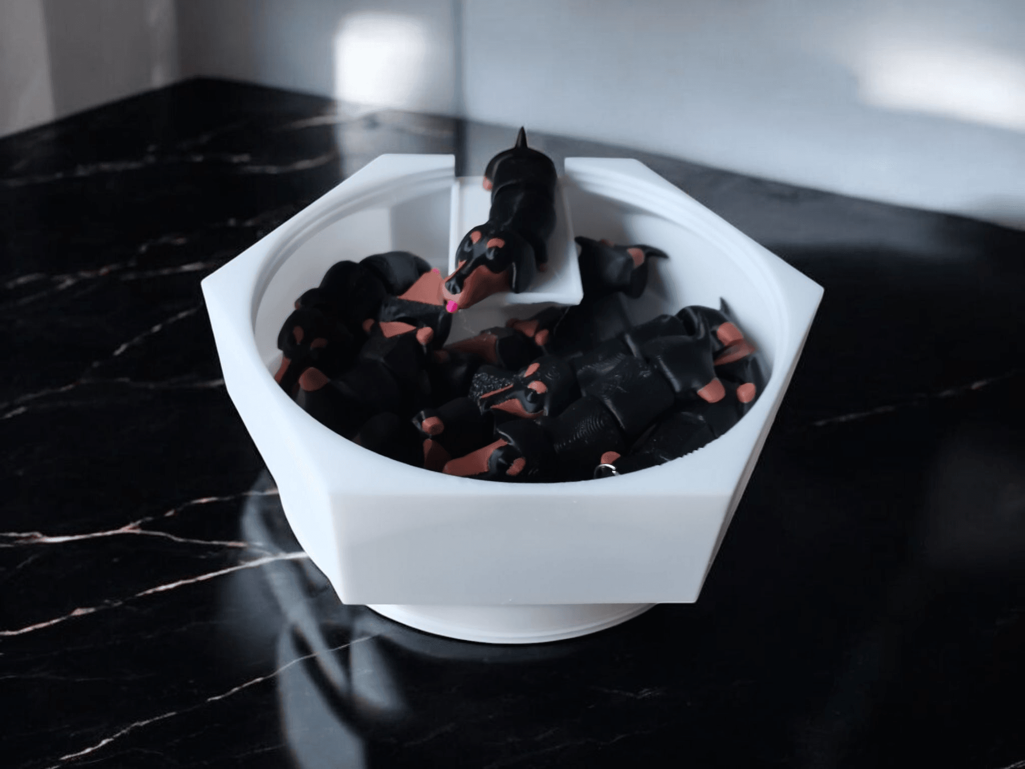 Hexagonal storage container set 3d model