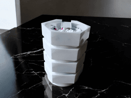 Hexagonal storage container set 3d model