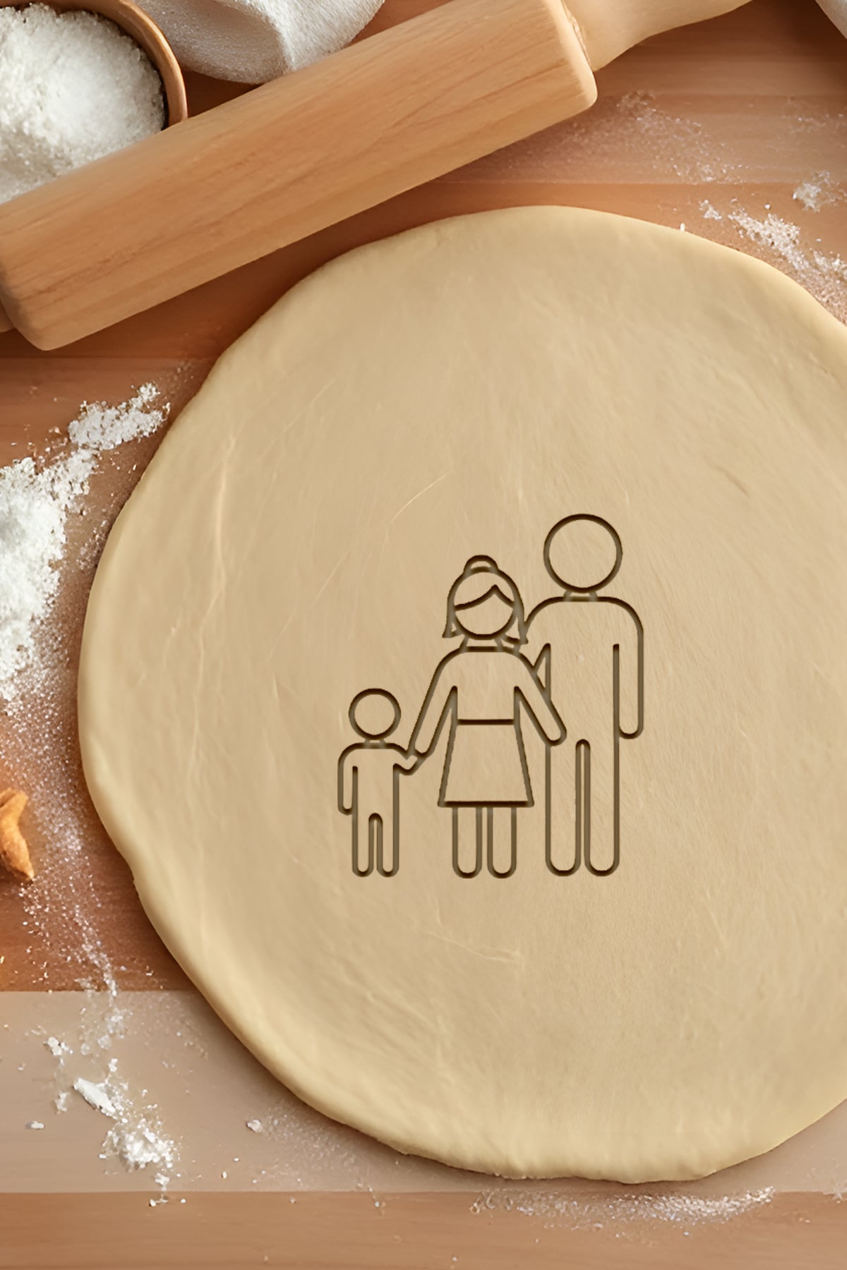 Family Cookie Cutter, Biscuit Cutter 3d model