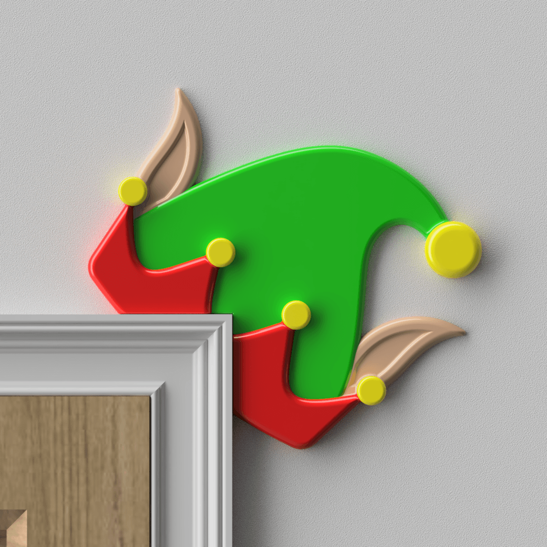 Elf Hat Door Topper 3d model