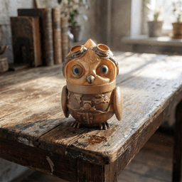 Steampunk Owl Lamp 3d model