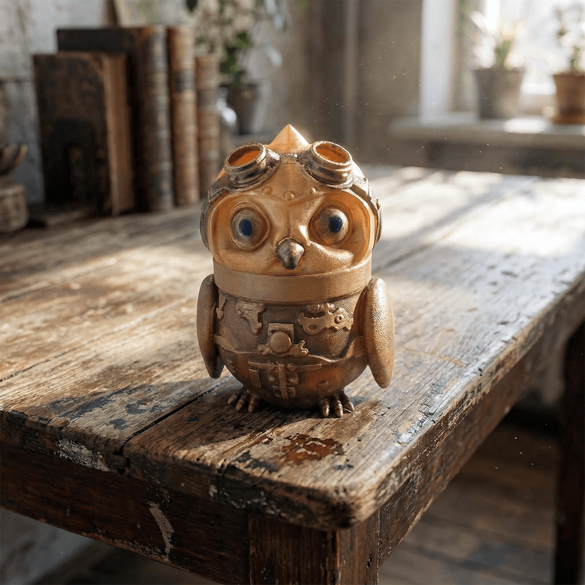 Steampunk Owl Lamp 3d model