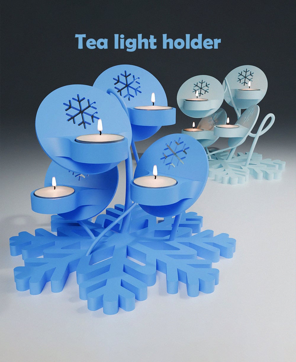 Snowflake Candle Holder 3d model