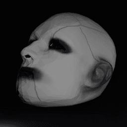 Creepy Low Poly Head 3d model