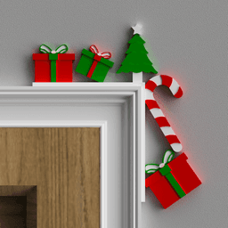 Christmas Decorations Door Topper 3d model