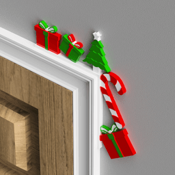Christmas Decorations Door Topper 3d model