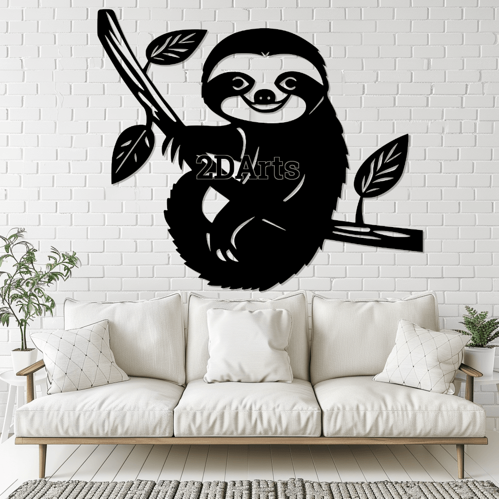 Sloth 2D Wall Art/Window Art 3d model