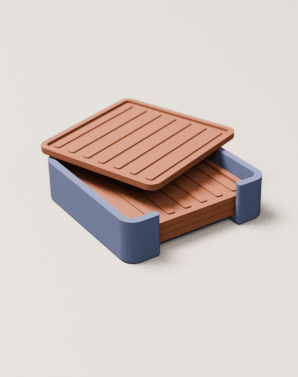 Set of Drinks Coasters Version 1 3d model