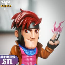 Gambit Chibi STL for 3D Printing ChibiSTL 3DXM 3d model