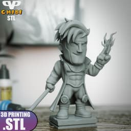 Gambit Chibi STL for 3D Printing ChibiSTL 3DXM 3d model
