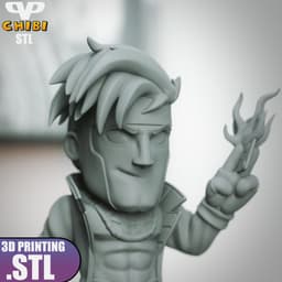 Gambit Chibi STL for 3D Printing ChibiSTL 3DXM 3d model