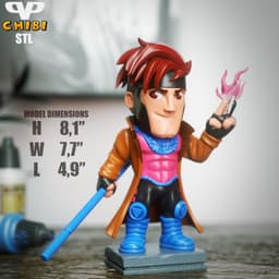 Gambit Chibi STL for 3D Printing ChibiSTL 3DXM 3d model