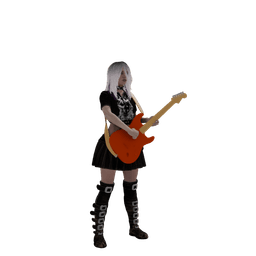 Rocker Girl v2 3d model