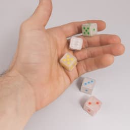 Folding 16mm Dice // Single and Dual Color 3d model