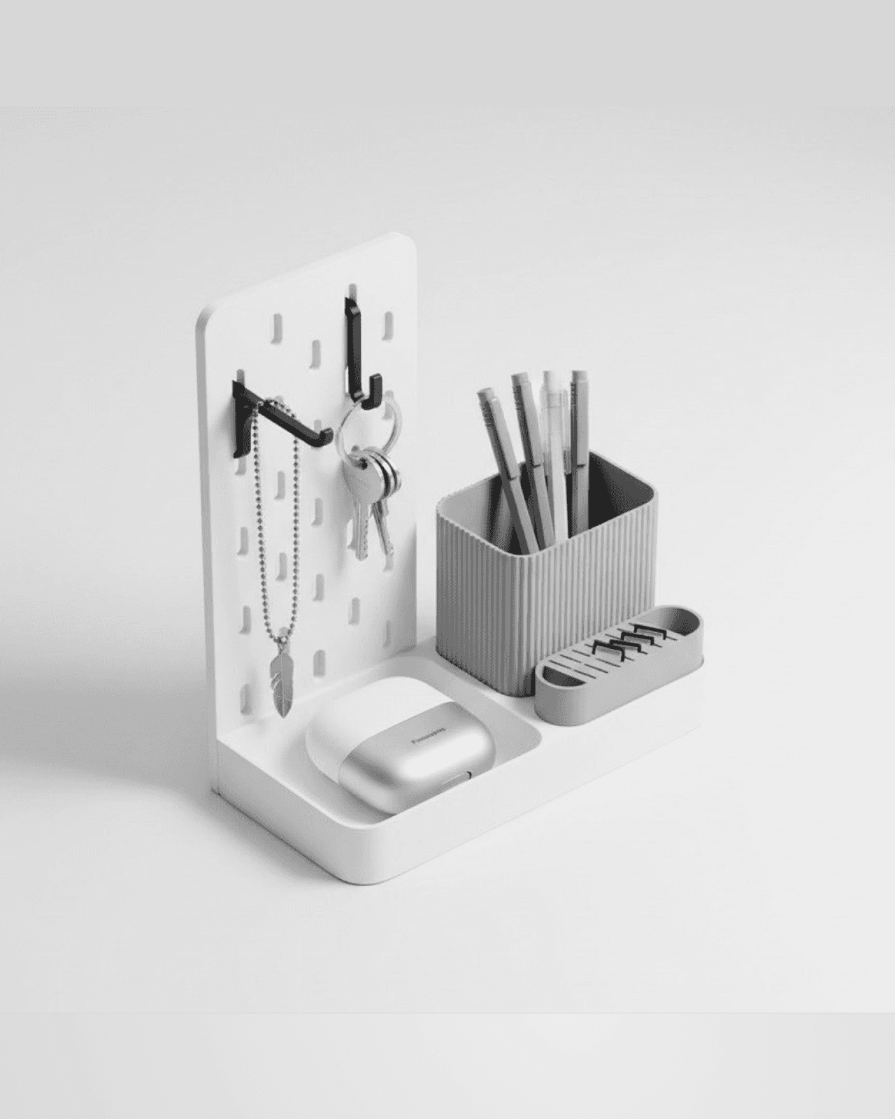 IKEA SKÅDIS Desktop Storage Set – Modular Desk Organizer with Pegboard System 3d model