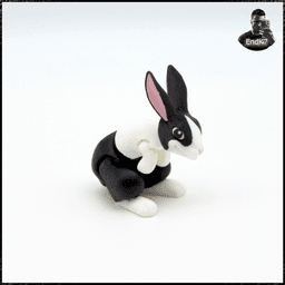 Cute articulated rabbit separated Eyes & Keychain 3d model