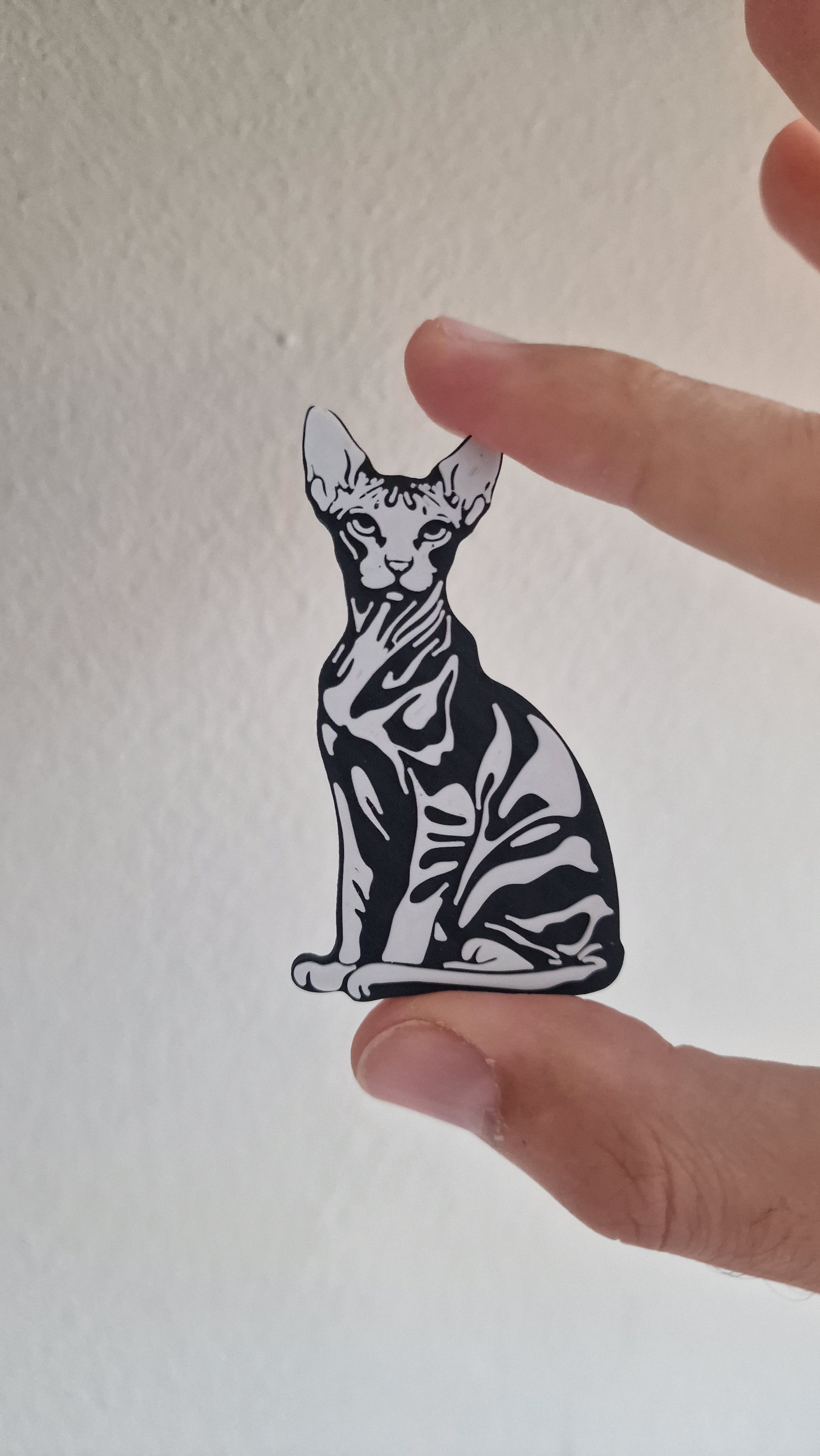 Peterbald keychain+magnet 3d model