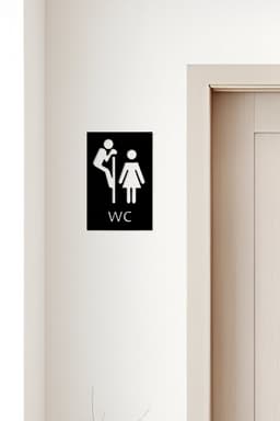 WC, Toilet Sign, Restroom 3d model