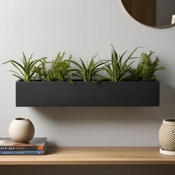Modern,Minimalist Wall-Mounted Rectangular Planter 3d model