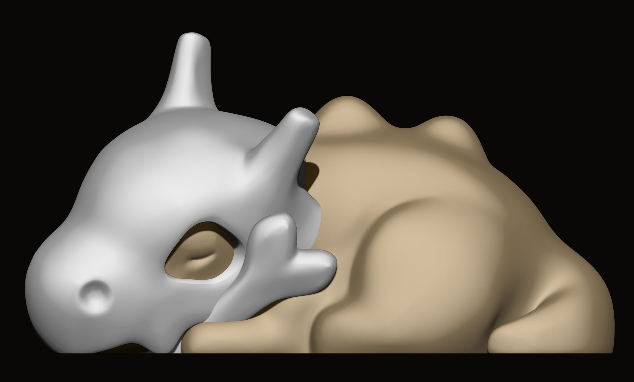 Sleeping Cubone 3d model