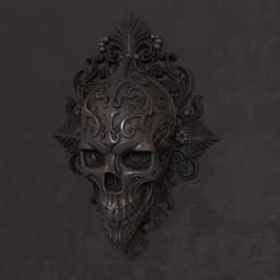 Gothic Skull Wall Mount.stl 3d model