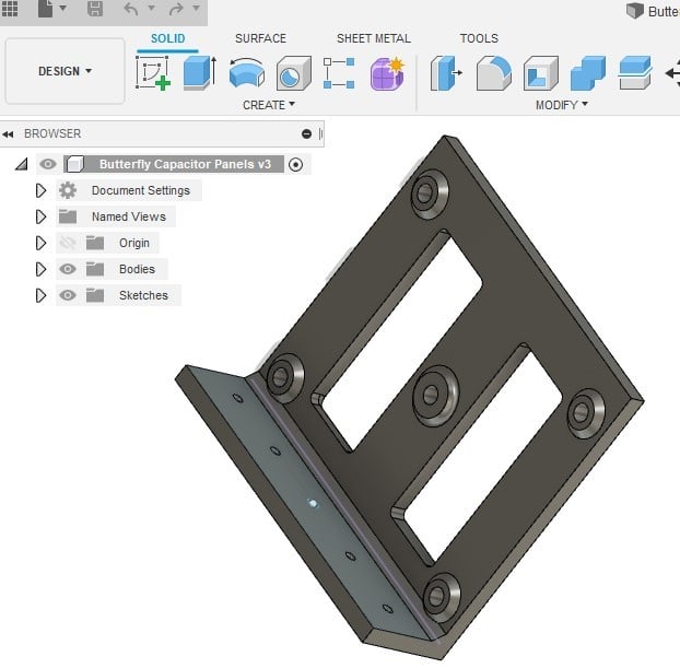 TA1LSX-Butterfly Capacitor End_Plates_FixedHoles.stl 3d model