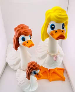 Princess Wig and Crown Goose Gear for Porch Goose 3d model