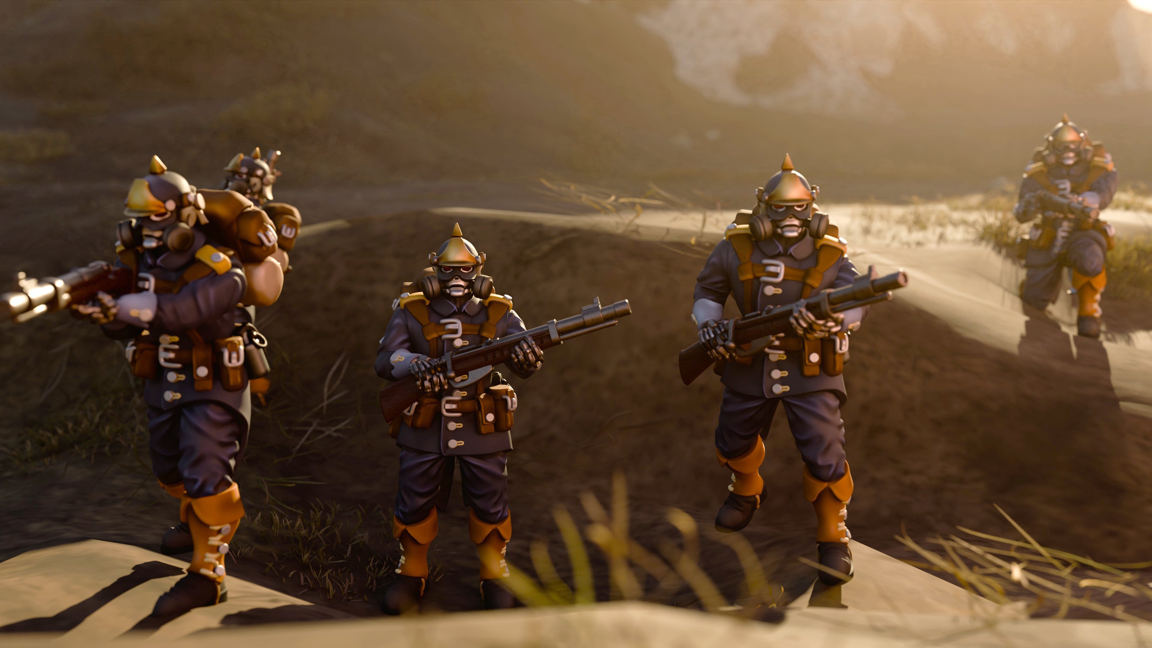 Trench Squad 3d model