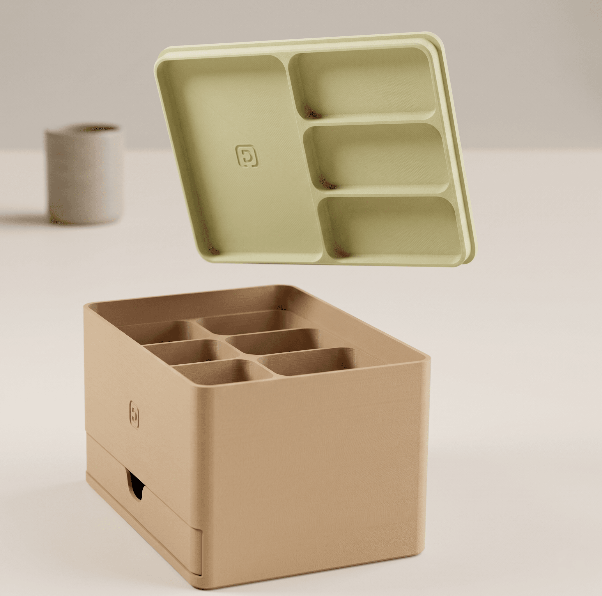 Multi-Level Hidden Compartment Desk Box 3d model