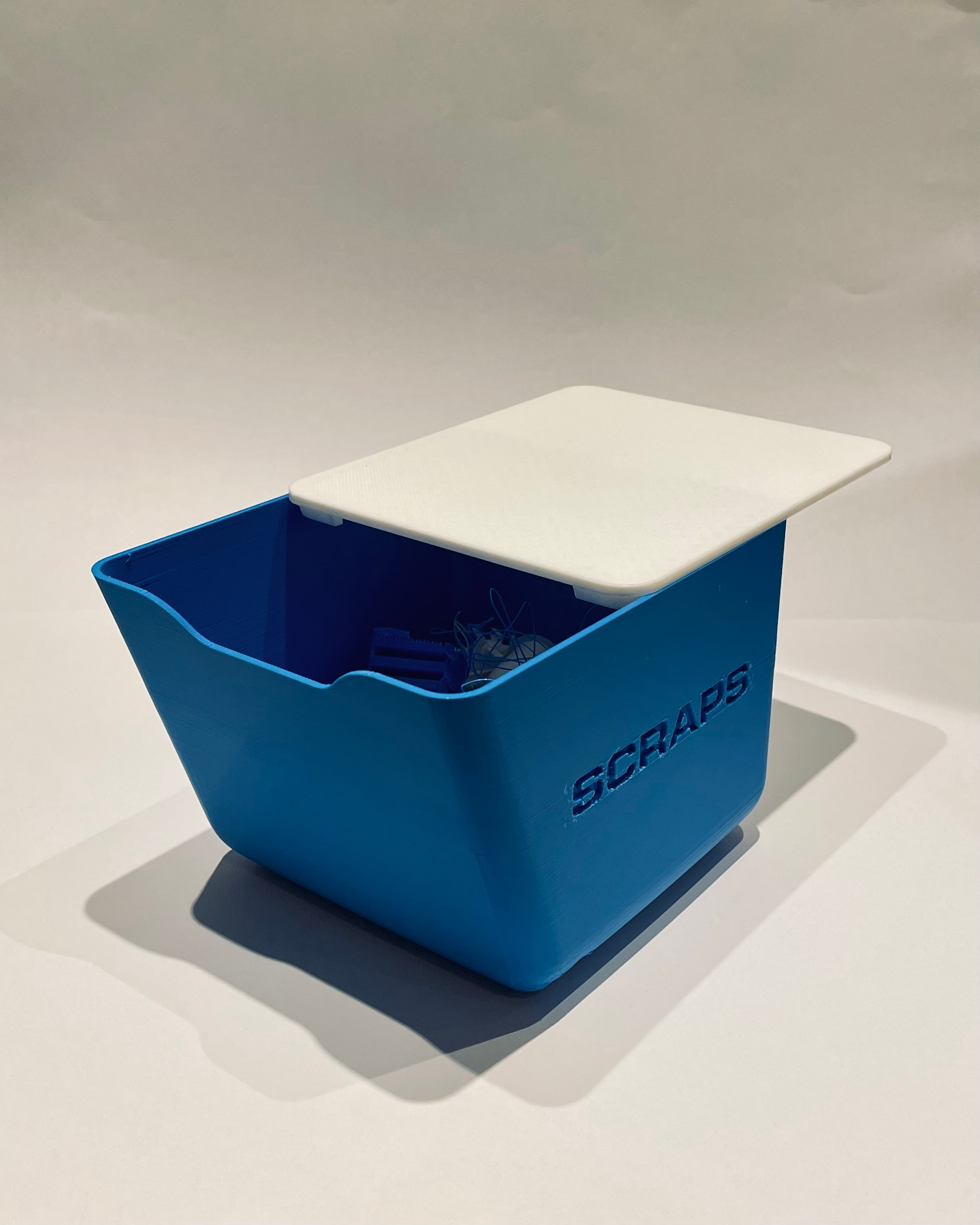 Scrap container with sliding lid 3d model