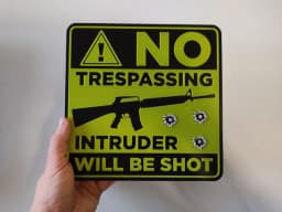 No trespassing sign 3d model
