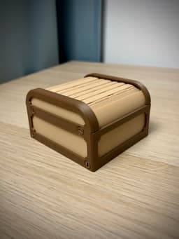 Tambour Box | Roll top Storage | Organizer 3d model