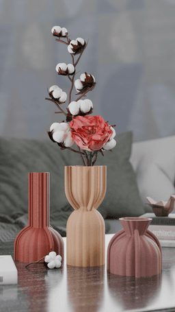 Tube Shape Vases 3d model