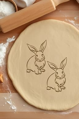 Rabbit Cookie Cutter, Biscuit Cutter 3d model