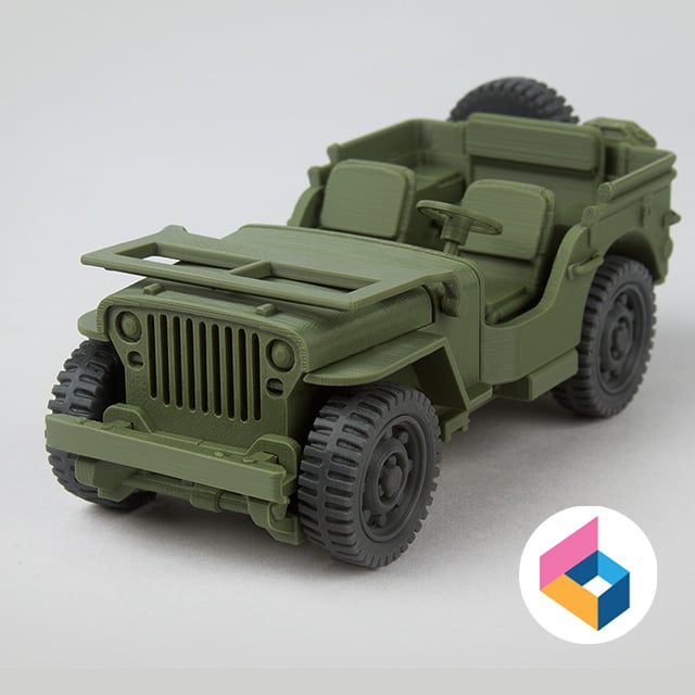 Foldable Willys MB Jeep 3d model