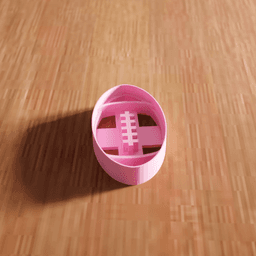 American Football Cookie Cutter Stamp Utensil 3d model