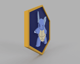 Wartortle Pokemon PokeCoin 3MF 3d model