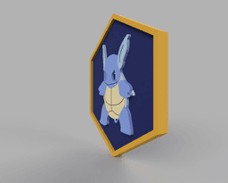 Wartortle Pokemon PokeCoin 3MF 3d model