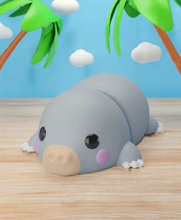 Flexi Mole Keychain (Single Color) 3d model