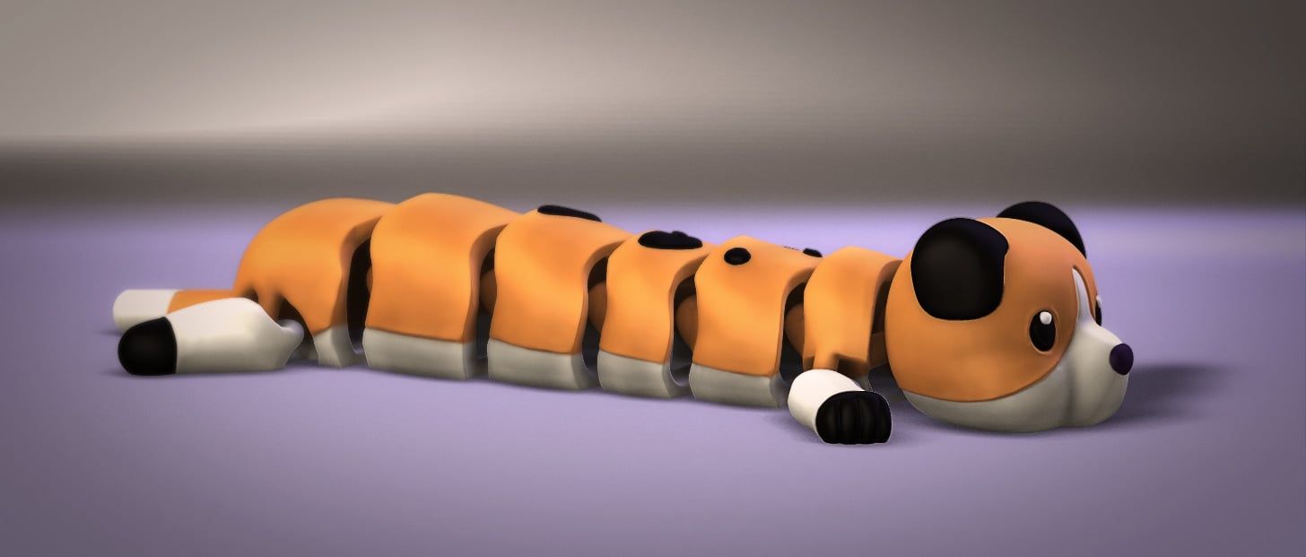 Flexi Long Dog 3d model