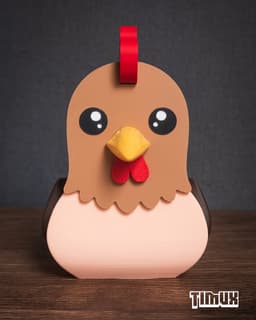 CHICKEN GLASSES HOLDER 3d model