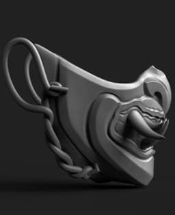 Oni Mask - Japanese Demon Mask - Free 3d model