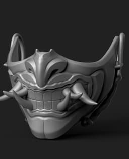 Oni Mask - Japanese Demon Mask - Free 3d model