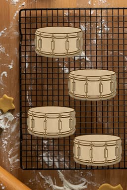 Drum Cookie Cutter, Biscuit Cutter 3d model